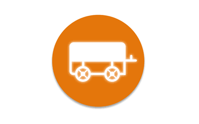 symbool van een aanhangwagen